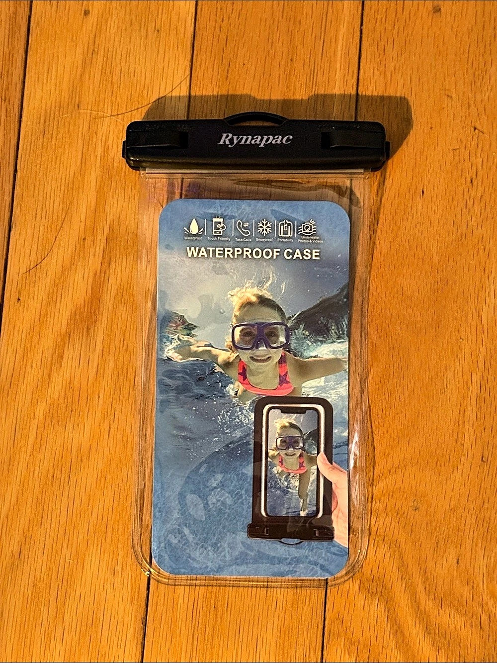 Rynapac Waterproof Phone Pouch Clear & Black